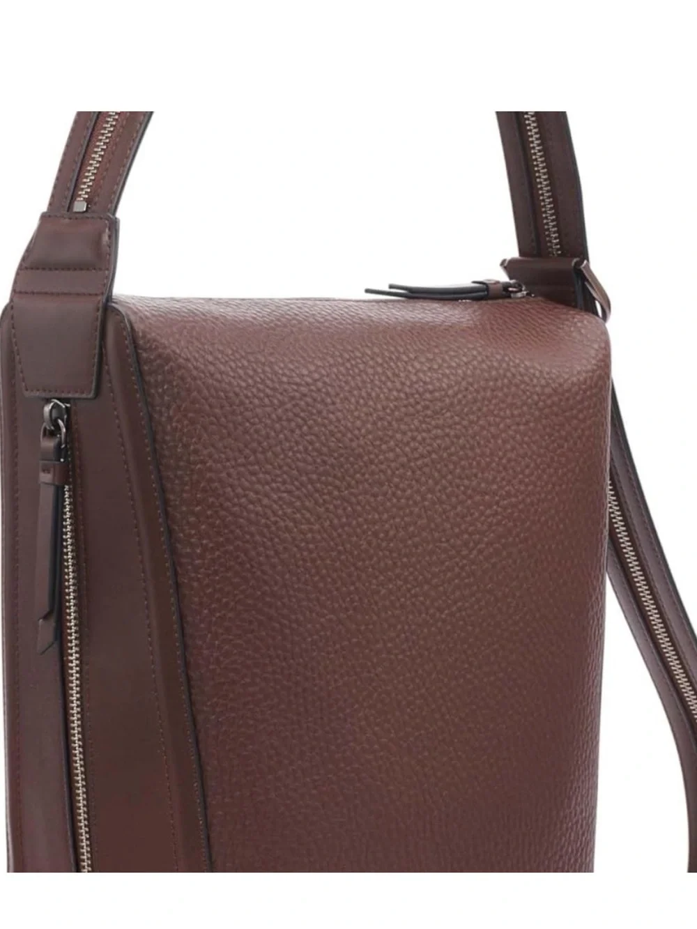 Calvin Klein Java Moss Unisex Brown Convertible Sling/ Shoulder/Backpack/